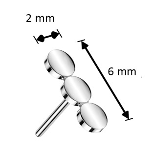 TIT1512 Ozdobná část k PUSH IN piercingu TITAN