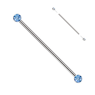 TIT1394-Q Industrial PUSH IN piercing TITAN, tyrkysové zirkony
