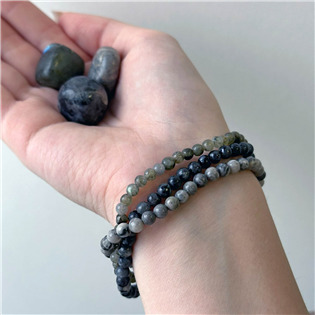 EG1267 Náramky s minerálními kameny labradorite, jaspis