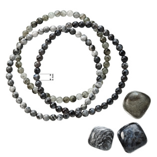 EG1267 Náramky s minerálními kameny labradorite, jaspis