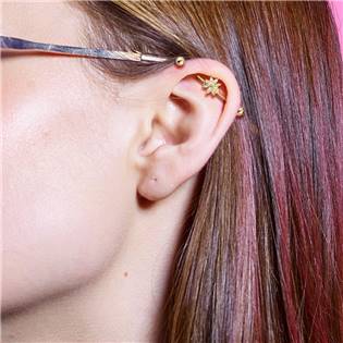 ID01032-ST Industrial piercing - sněhová vločka