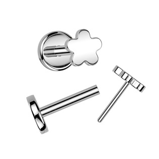 TIT1529-1006 Piercing do brady - PUSH IN labreta titan, 1,0 x 6 mm