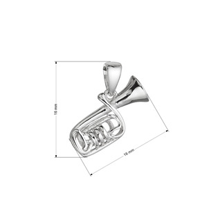 EG1596 Stříbrný přívěsek tuba 64029