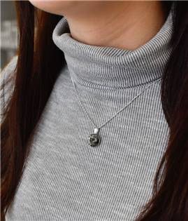 EG1008-BD Stříbrný přívěšek rivoli Crystals from Swarovski® Black Diamond
