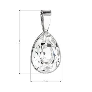 EG1174-CR Stříbrný přívěsek s krystaly Swarovski