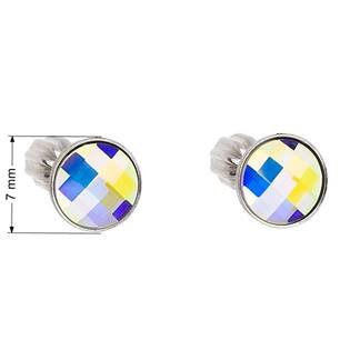 EG2017-AB Stříbrné šroubovací náušnice s Crystals from Swarovski® AB