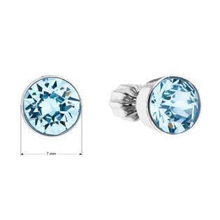 EG2044-AQ Stříbrné náušnice s krystaly Crystals from Swarovski® Aqua