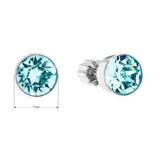 EG2044-TQ Stříbrné náušnice s krystaly Crystals from Swarovski® Light Turquoise