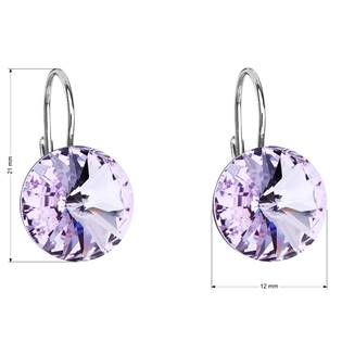 EG2036-VI Stříbrné náušnice s krystaly Crystals from Swarovski® Violet