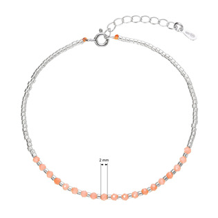 EG2315 Stříbrný náramek s oranžovými korály