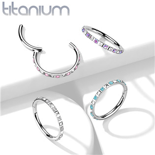 TIT1141Q-1208 Segment kruh - helix / cartilage / tragus piercing TITAN
