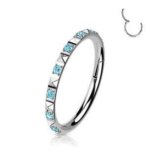 TIT1141Q-1208 Segment kruh - helix / cartilage / tragus piercing TITAN