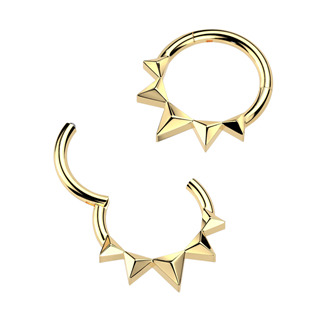 SG121-GD Zlacený ocelový kruh - helix / cartilage / septum piercing