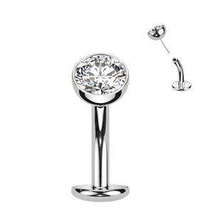TIT1231-P Obrácený PUSH IN piercingu do pupíku TITAN