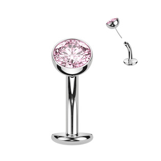 TIT1231-P Obrácený PUSH IN piercingu do pupíku TITAN