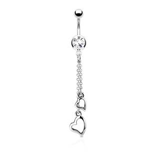 WP01247-C Piercing do pupíku - srdíčka