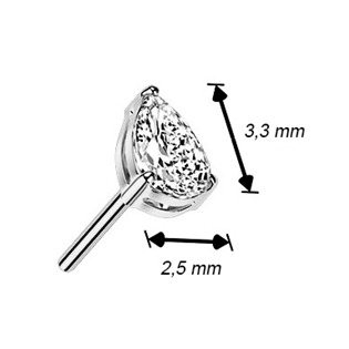 TIT1642 Ozdobná část k PUSH IN piercingu TITAN
