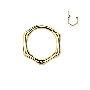 SG135GD-1208 Zlacený ocelový piercing - segment kruh