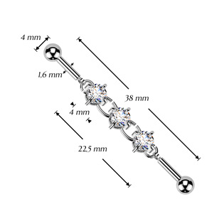 ID01045 Industrial piercing se zirkony