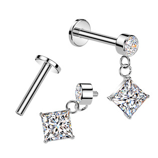 LB1145 Piercing do ucha - labreta 1,2 x 6 mm