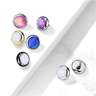 ND006-03OP22 Náhradní kamínek opál k labretě, průměr 3 mm