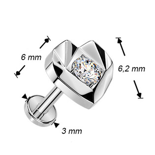 TIT1627 Piercing do brady - PUSH IN labreta TITAN