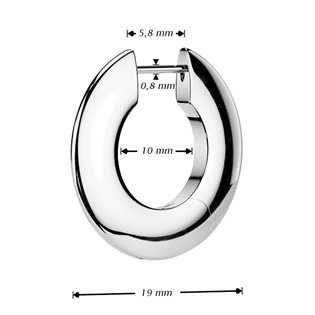 KM2031-19 Titanové náušnice - kruhy 19 mm