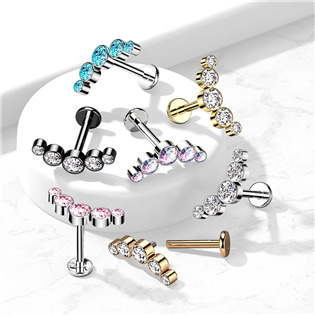 LB1113ST-1208 Piercing do brady se zirkony