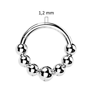 TIT1307-1208 Segment kruh - helix / cartilage / tragus / septum piercing TITAN