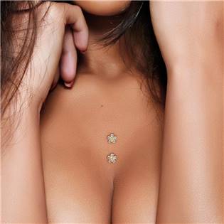 MD001-C Microdermal kytička - ozdobná část, čiré zirkony