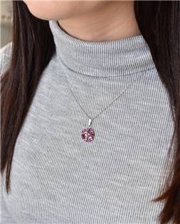 EG1081-AM Stříbrný přívěšek s kameny Crystals from Swarovski® Amethyst