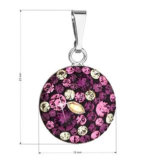 EG1081-AM Stříbrný přívěšek s kameny Crystals from Swarovski® Amethyst