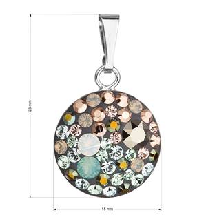EG1081-CHM Stříbrný přívěšek s kameny Crystals from Swarovski® Chameleon