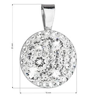EG1081-CR Stříbrný přívěšek s kameny Crystals from Swarovski® Crystal