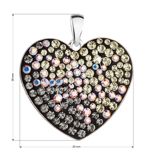 EG1133-MN Stříbrný přívěsek s krystaly Swarovski, Moonlight