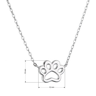 EG1374 Stříbrný náhrdelník tlapka