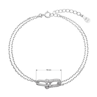 EG1537 Stříbrný náramek s elegantním uzlem