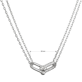 EG1540 Stříbrný náhrdelník s elegantním uzlem