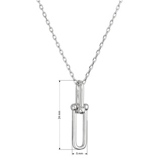 EG1545 Stříbrný náhrdelník s elegantním uzlem