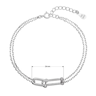 EG1549 Stříbrný náramek s elegantním uzlem