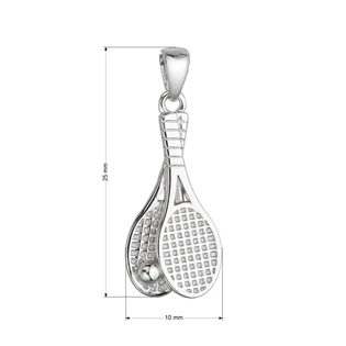 EG1574 Stříbrný přívěsek tenis