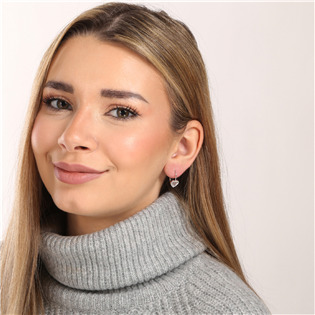 EG1656 Stříbrné náušnice srdíčka