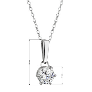 EG1866 Stříbrný náhrdelník MIA moissanite