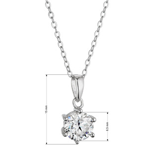 EG1867 Stříbrný náhrdelník MIA moissanite