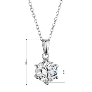 EG1868 Stříbrný náhrdelník MIA moissanite
