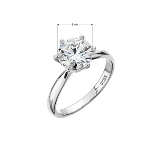 EG1870-51 Stříbrný prsten MIA moissanite 8 mm