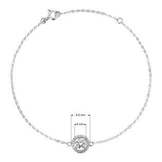 EG1885 Stříbrný náramek AURORA moissanite