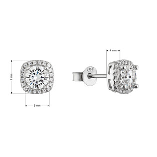 EG1890 Stříbrné náušnice AIRA moissanite