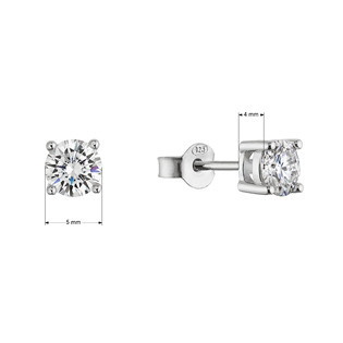 EG1891 Stříbrné náušnice ELEN moissanite