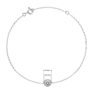EG1898 Stříbrný náramek AMELIA moissanite
